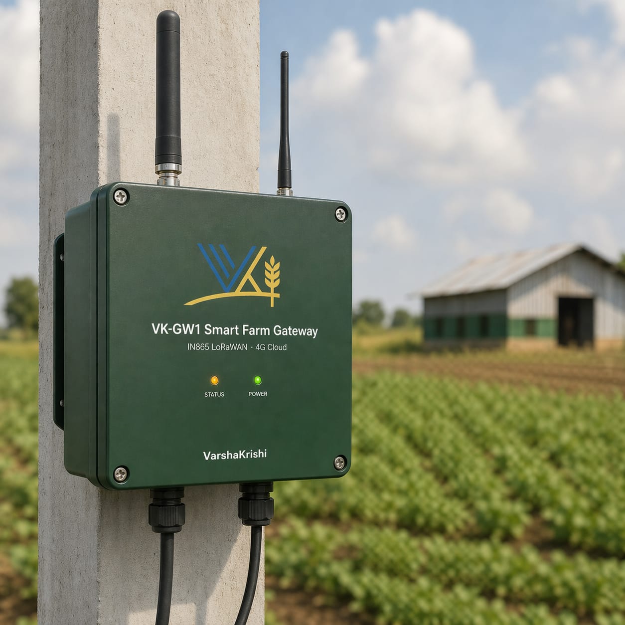 VK-G1 edge-AI LoRa gateway base station for precision agriculture